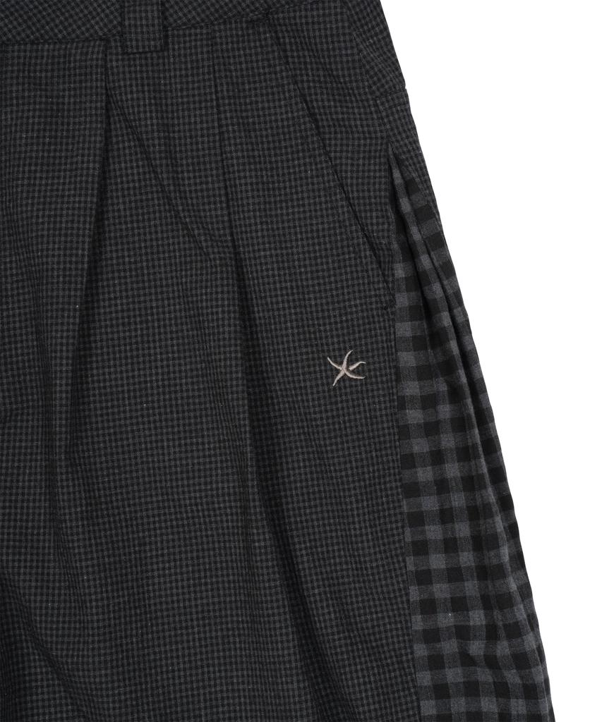 THE COLDEST MOMENT Tcm Starfish Check Pants (Charcoal)