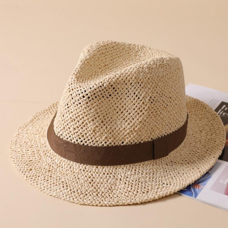 New handmade hook hollow needle jazz hat vacation travel spring and summer sunshade sunscreen top hat sun hat