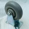 Gray High Elastic Medium Dome Silent Swivel Caster Wheel for Small Cars