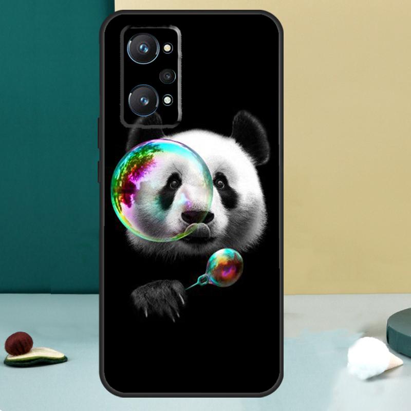 Cartoon Cute Panda Bear For Realme 13 12 10 11 14 Pro Plus GT 6 5 6T GT7 Pro C55 C53 C51 C21Y C25S C75 C67 C61 Case
