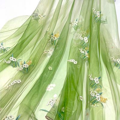 Hanfu Ancient Style Narcissus Embroidered Fabric DIY Sewing Skirt Children's Clothing Ladies Cheongsam Clothing Fabric