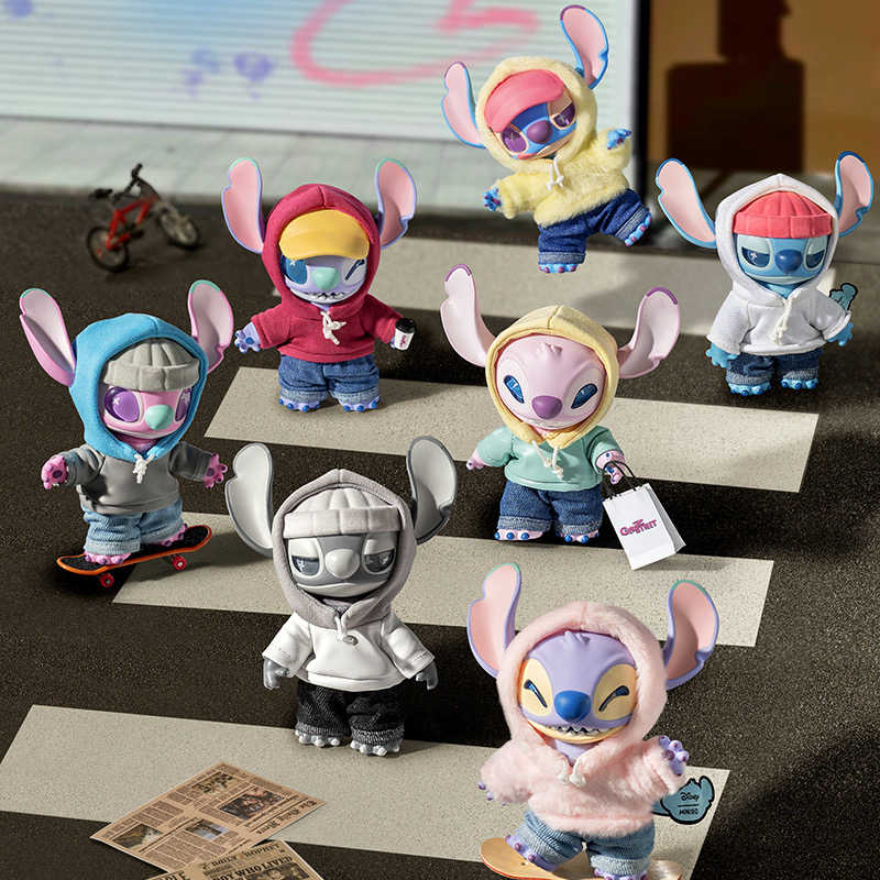 Genuine Miniso Disney Stitch Gen Z Street Series Vinyl Blind Box Dolls Cute Bag Pendants Trendy Toys Stitch Mystery Box As Gifts
