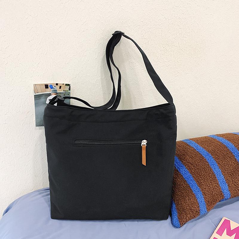 Crossbody bag men's ins trendy Japanese simple large capacity men's backpack couple shoulder bag women's casual student shoulderbag