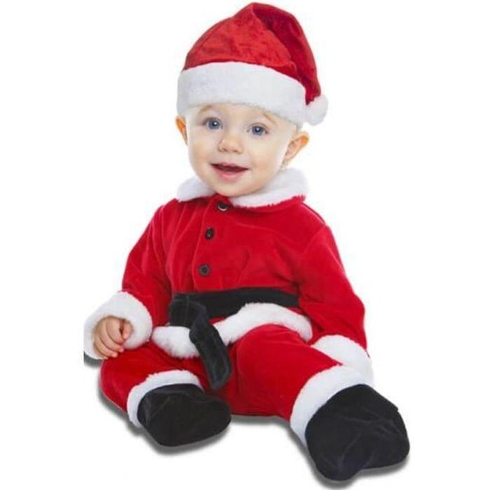 Déguisement de Père Noël pour bébé - Disfrazzes - Combinaison, ceinture et casquette - Rouge - Intérieur