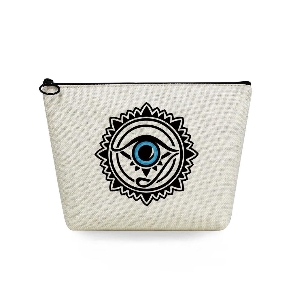 Women  Eye Print Cosmetic Bag Toiletries Organize Travel Storage Case  6775