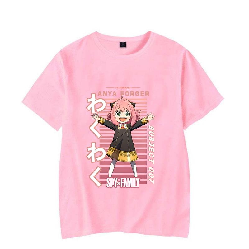 Gorąca Nowa Anime Anya Forger Nadruk T-shirt Kobiety Letnia Moda T-shirty Okrągły Dekolt T-shirt Anime Koszulka z Krótkim Rękawem