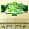 The Green Trees Sunshine 5 Piece Wallpapers Modern Modular Poster Art Canvas Painting for Living Room Home Decor