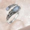 Ring,Mondstein Ring,Sterling Silber,verstellbarer Ring,Boho,Vintage,Löffel Ring,Schmetterling,Synthetischer Stein,Geschenk