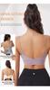 Women's Wireless Strappy Sports Bra - Seamless Shockproof Design for Running & Fitness
