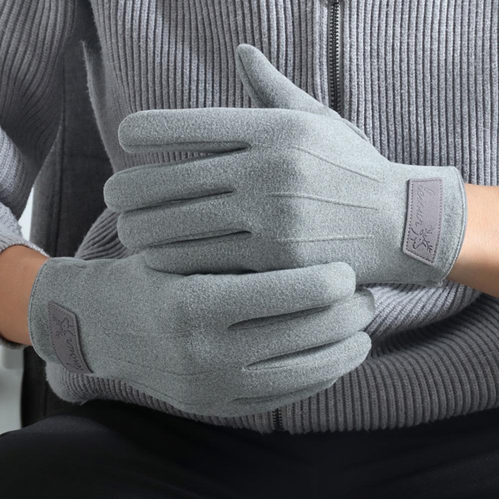 

Thick Men s Winter Gloves Plus Velvet Touch Screen Glove New Warm Tools серый