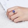 Sace Gems Anillo clásico de circón de aleación de cobre, joyería para mujer, regalo de fiesta de promesa de boda abierto
