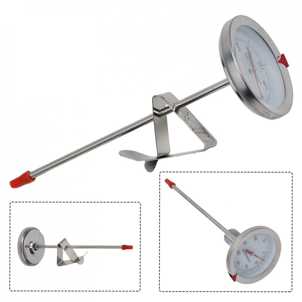 Food Frying With Clip Stainless Steel Deep Fryer Oil Temperature Gauge Replace