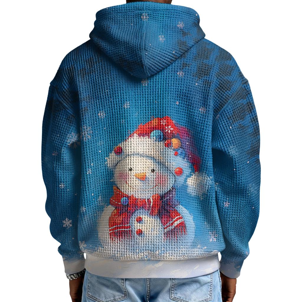 Pánská  Móda  Trendy Mikina s kapucí na půl zipu  Pulovr  Zesílená  Fleecová  Textura  Mikina