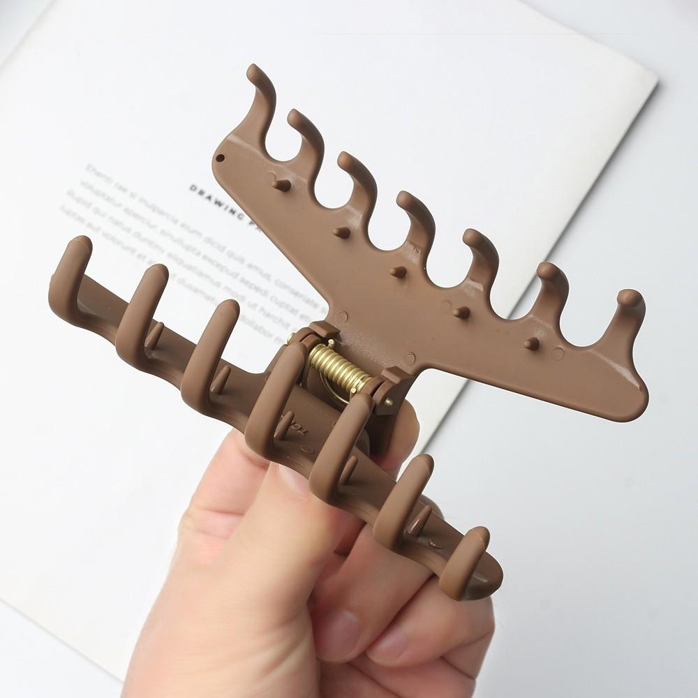 Korean Style Silicone Shark Clip Safe Solid Color Shark Clip Straight Line Shaped Hair Claw  Daily