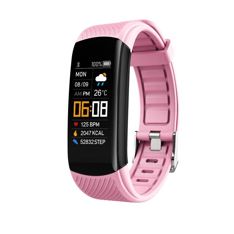 C5S Smart Bracelet: Color Screen, Heart Rate Monitor, Weather Display, Sports, Alarm Clock Smartwatch.