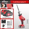 BAIPUXI 128TV Cordless Reciprocating Saber Saw Kit CN Plug (adapter Included)