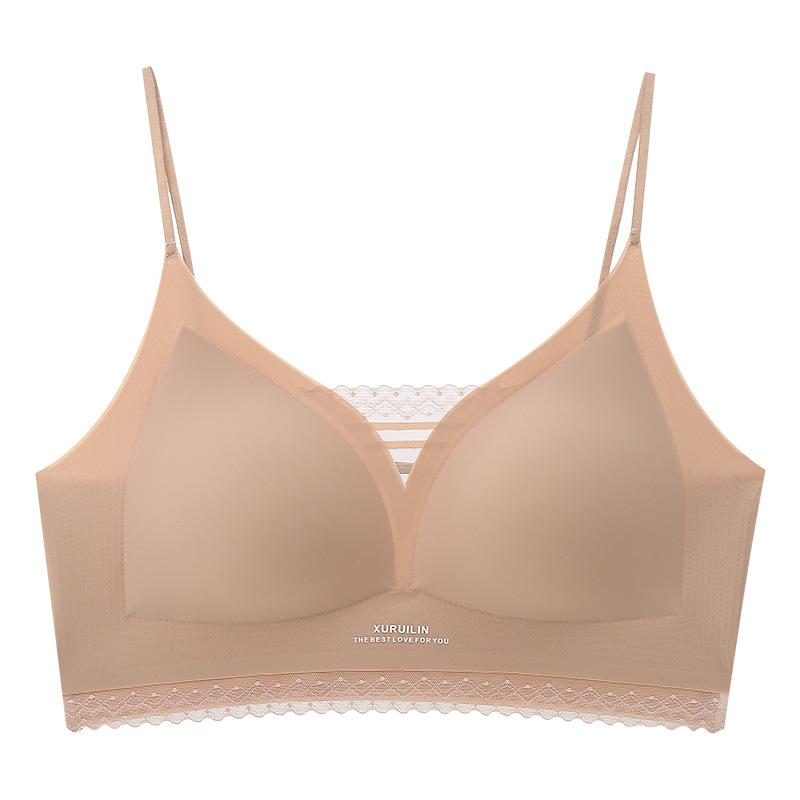 New Bra Upper Support Comfortable Breathable Fixed Cup Beautiful Back Thin Shoulder Strap Bra