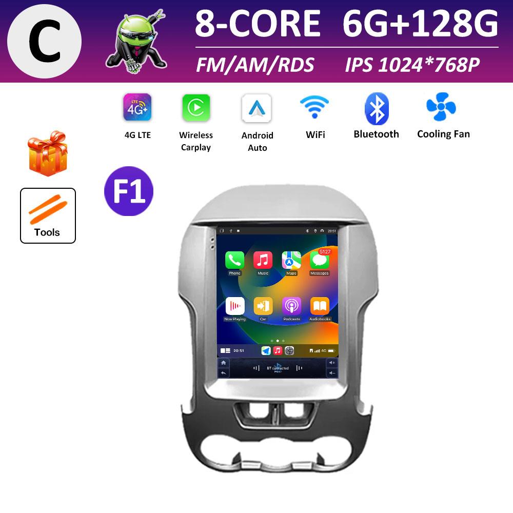 9.7 Inch Touch Screen Car Video for Ford Ranger 2012 2013 2014 - 2015 Radio Player Cooling Fan Wireless Carplay Head Unit WIFI