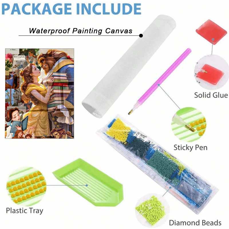 Disney Diamond Painting Kit Beauty and the Beast Scene Home Decor Craft Perfect Gift Idea Diamond Art