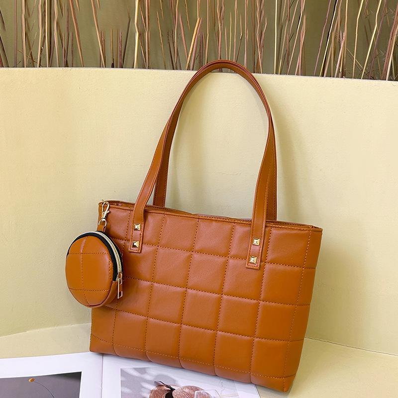 

Women s bag Trend handbag Two-piece set Small bag Fashion diamond women s bag Simple small square bag Shoulder bag Mobile phone bag коричневый