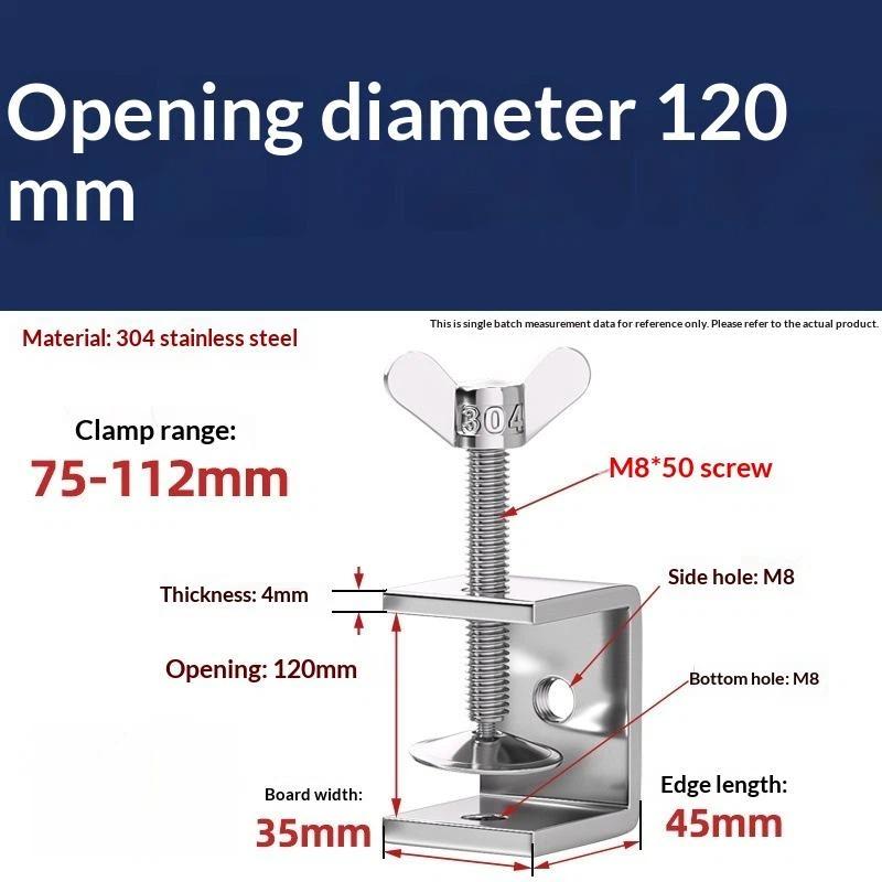 Galvanized Carbon Steel Tiger Clamp Multiple Shapes Open Height 20-130Mm Thickened Material Fixed Fixture Clamping Device