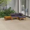 VidaXL Garden Furniture Set 4 Pcs with Cushion Solid Acacia Wood