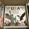 250th Anniversary Pearl Painting Kit, USA Anniversary DIY Pearl Art Set, Patriotic Bead Painting Craft Kit for Beginners Adults