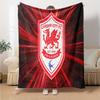 Football Club Cardiff Flannel Blanket, Soft Polyester, Modern Design, All-Season for Camping, Travel, Gifts for holidays or birthdays