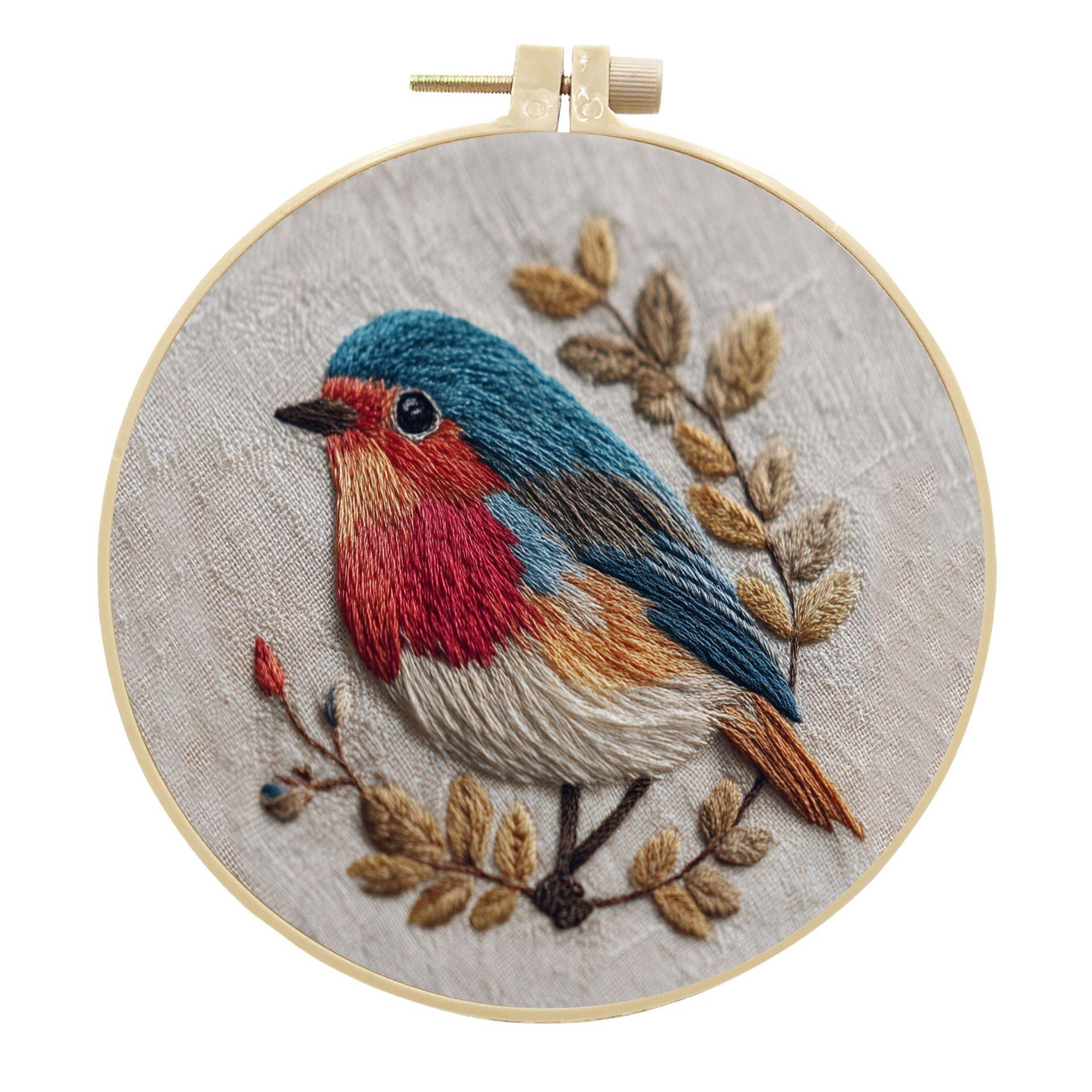 

1pc Bird Pattern Embroidery DIY Fabric Craft Kit 15cm
