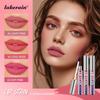 Silberne Tube Abziehbar Tattoo Lipgloss Wasserdicht Flüssig Matt Lippenfarbe RosePink Abziehbar Lippenfarbe Klebt nicht am Becher Schnelltrocknend Make-up