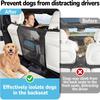 Dog Car Barrier Mesh Screen with Rear Seat Divider, Headrest Mount, Center Pocket and Cabin Partition for Daily Driving, 69 X 59 Cm