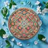Vintage Moroccan Metal Tin Sign 8x8 Inch Retro Geometric Wall Art Home Decor