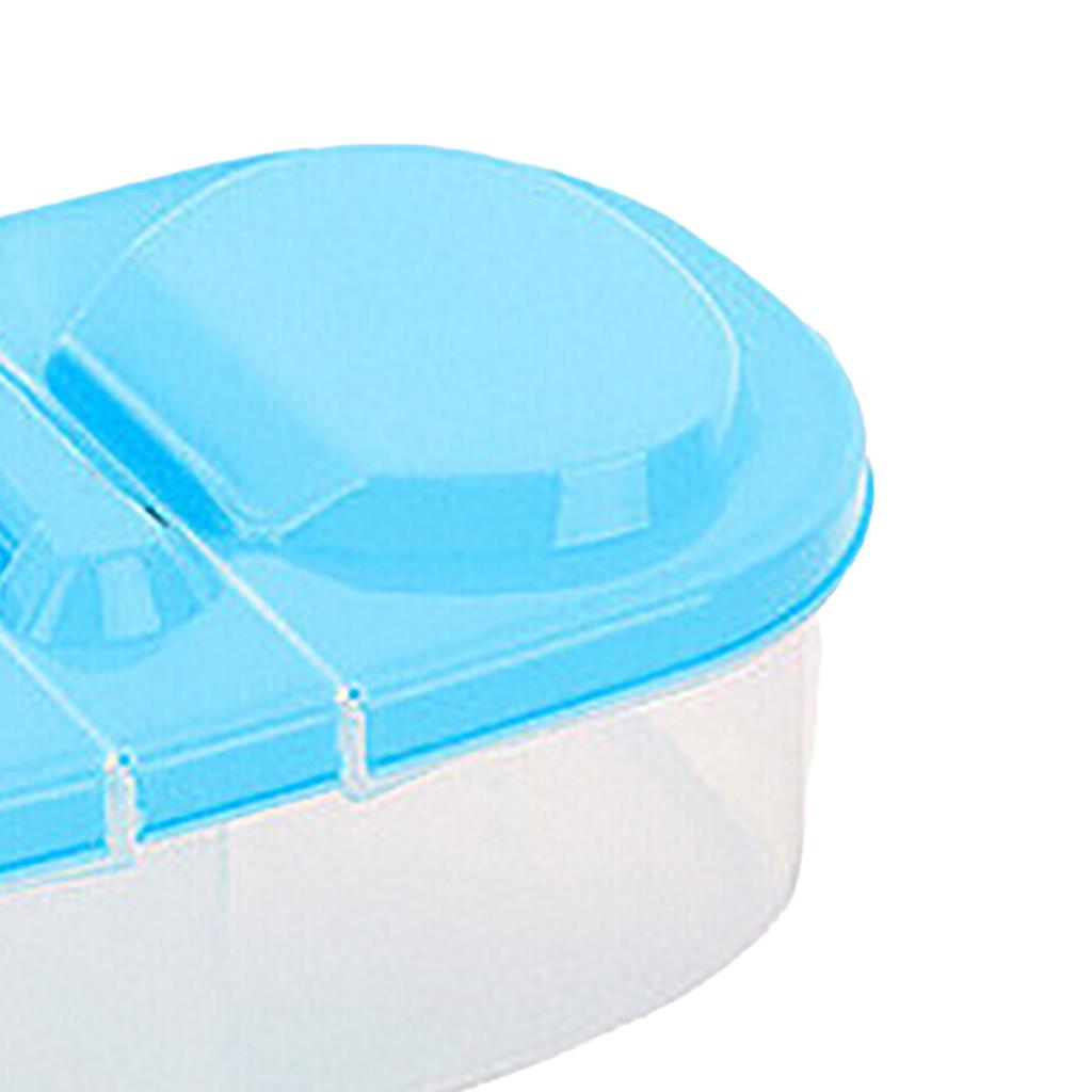Food Storage Container Double Grid Sealed Plastic Food Storage Box with Lid for Kitchen Fridge