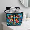 The Cross and Flowers 5D Diamond Painting Storage Basket Full Round Drill Mosaic Diamond Embroidery Cross Stitch Kits Home Decor Home Decor