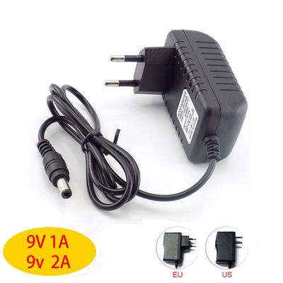100V 240V AC To DC Adaptor 9V 1A 2A 2000MA 1000ma 5.5mmx2.5mm Connector Supply Charger Power Adapter EU US