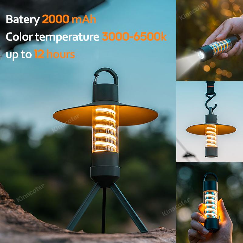 Camping Light Waterproof Rechargeable Tent Lamp  Portable Multifunctional Lanterns Outdoor Emergency Lights