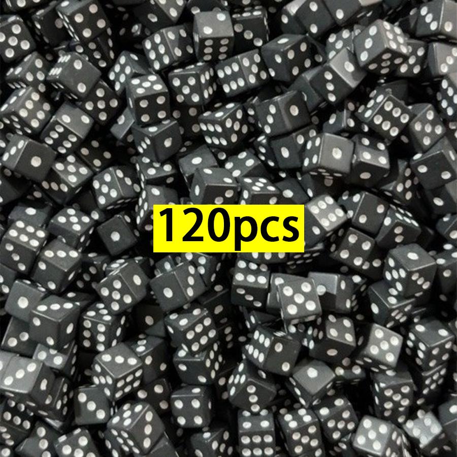 120/300/600pcs Mini Six Sides Acrylic Dice 8mm Gathering Festival Party Board Card Game Props Entertainment Supplies XJM