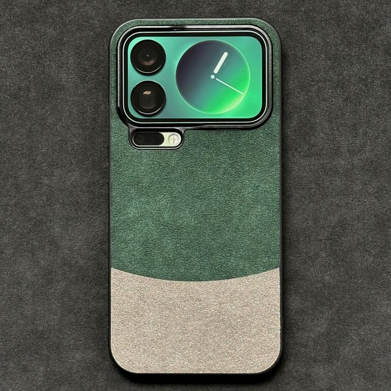 

Contrasting Color Alcantara Suede Leather Case for Xiaomi 17 Pro Max Mi 17Pro Soft TPU Edge+PC Back Slim Phone Cover Xiaomi 17