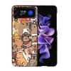 Cute Cartoon Capybara Phone Case For Samsung Z Flip 7 6 5G Galaxy Z Flip4 Z Flip5 Z Flip3 Coque Black Hard PC Shell Protective C