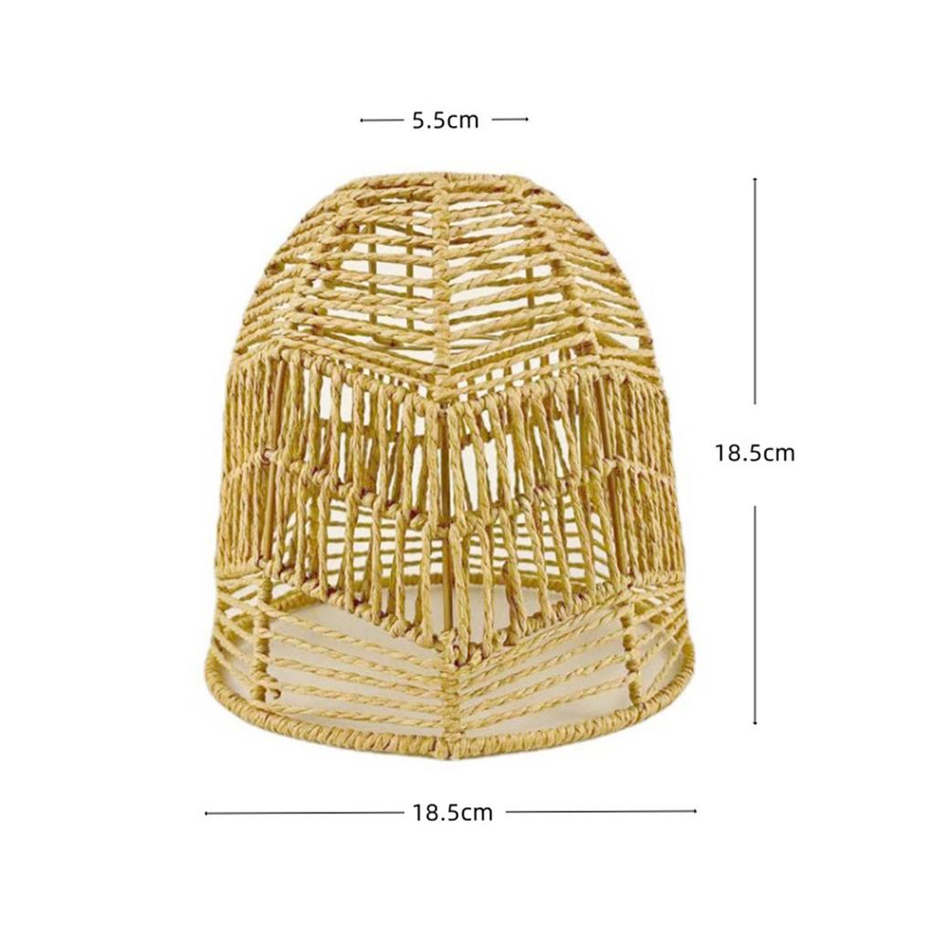 Taklit Rattan Dokuma Sanat Abajur Plastik Rattan Avize Abajuru B & B Otel Restoran Asılı Üst Düzey Aydınlatma