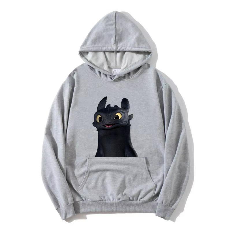 

Толстовки с графикой из мультфильма «Беззубик» Как приручить дракона Свитшоты Флис Женские с длинным рукавом Судадерас Женская одежда 3XL