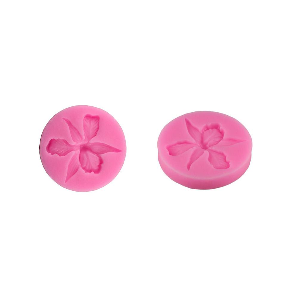 Silicone Mold 3D Orchid Flower Shape Embossing Fondant Cake Decorating Tools