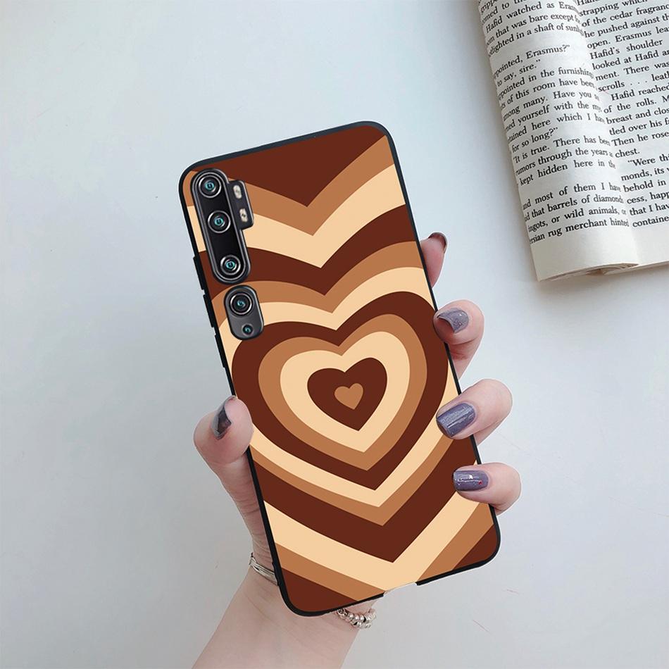 Love Heart Sunflower Case for Xiaomi Mi Note 10 Pro Case Bumper Silicone Back Cover for Xiomi Xiaomi Mi Note 10 Note10 Pro Case