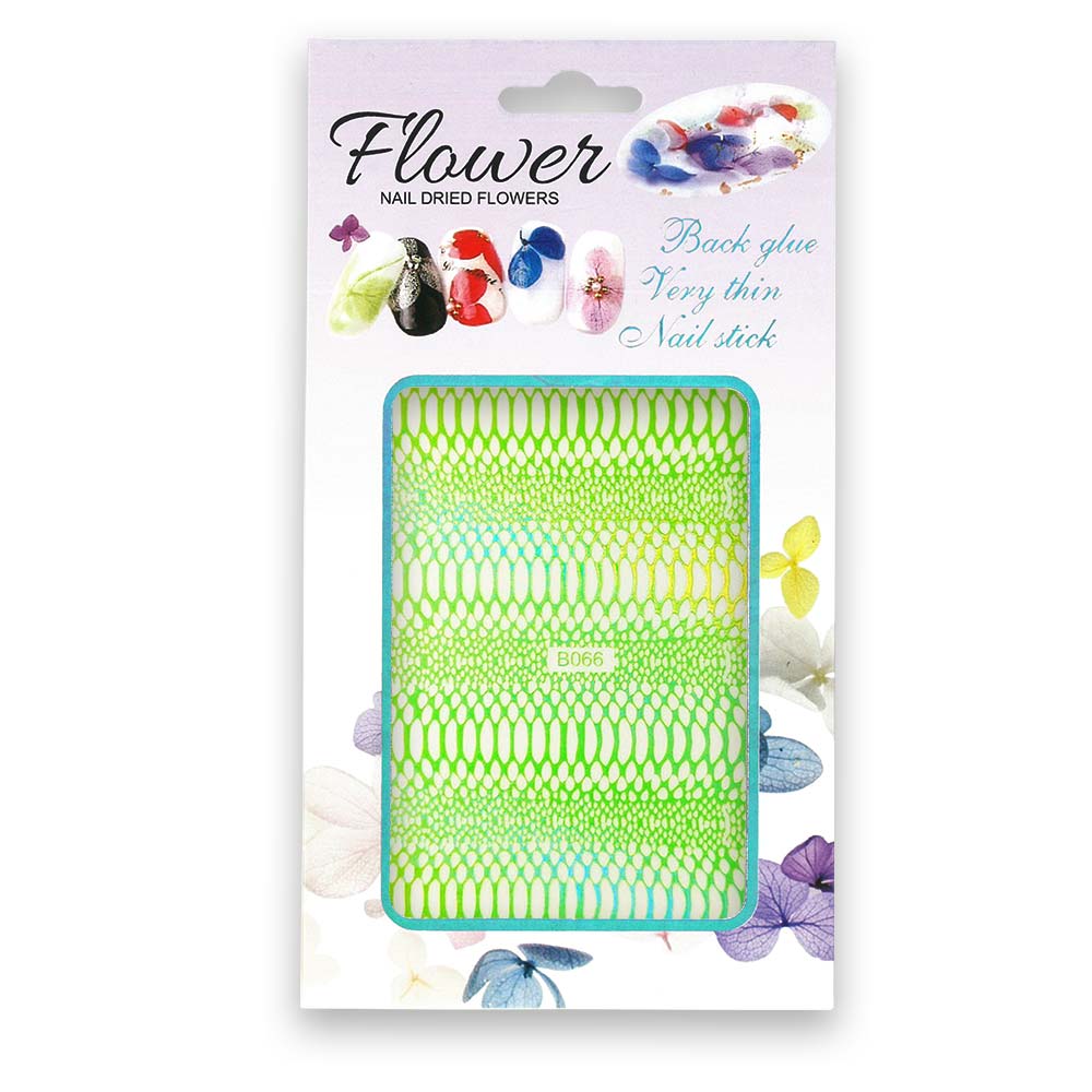 Thin Self-Adhesive Iridescent Nail Stickers Snake Skin Green