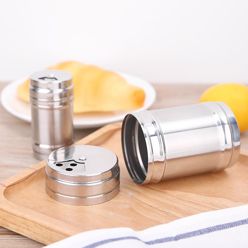 Spice Jar Container Stainless Steel Seasoning Pot Set Household Bottle Cup Magnetic Tank Seasoning Bottle