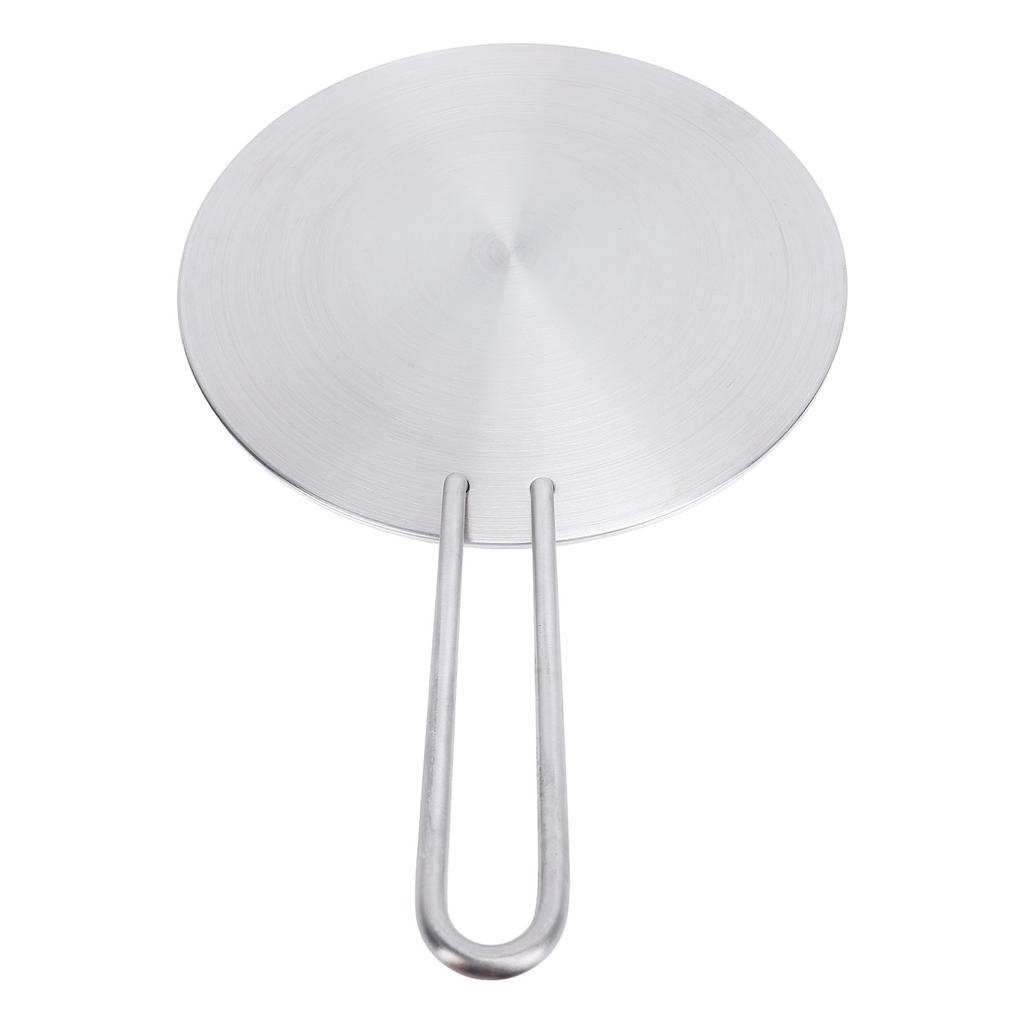 Stainless Steel Heat Diffuser Converter with Detachable Handle Round Induction Adapter Plate for Gas Stove Glass Cooktop