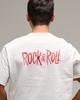 Leibeoko Rock 'N' Roll Lettering Loose Fit Short Sleeve T-Shirt White