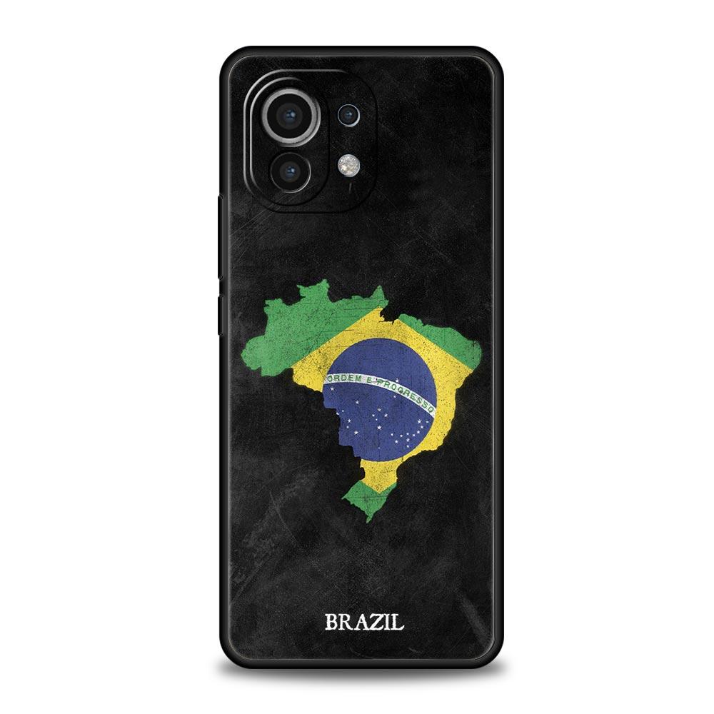 Brasilien Brasilianische flagge Telefon Fall Für Xiaomi Poco X4 X3 NFC F3 F4 M3 M4 Mi Hinweis 12T 10 12 11 Ultra 11T Pro 10T Lite 9T 5G Abdeckung