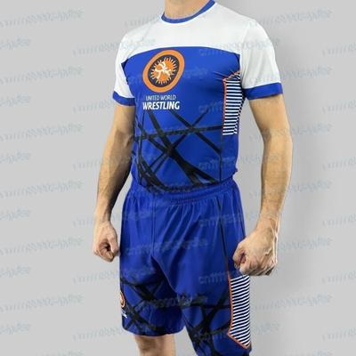 2026 New World Wrestling Team Fan Sportswear Set Short Sleeve T-shirt and Sports Shorts Lightweight Family Match