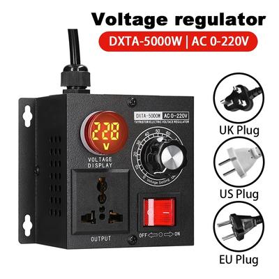 AC220V 5000W Stepless Voltage Regulator Portable Variable Monophase Voltage Controller Temperature Speed Light Adjuster